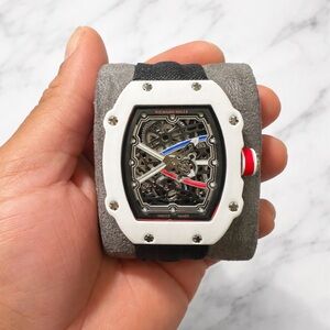 New Men’s White Ceramic Skeleton Watch